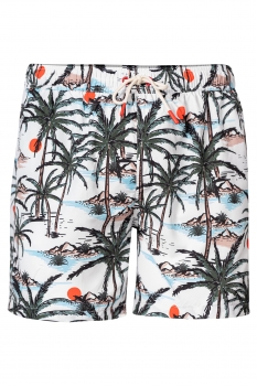 Short slim multicolor print 