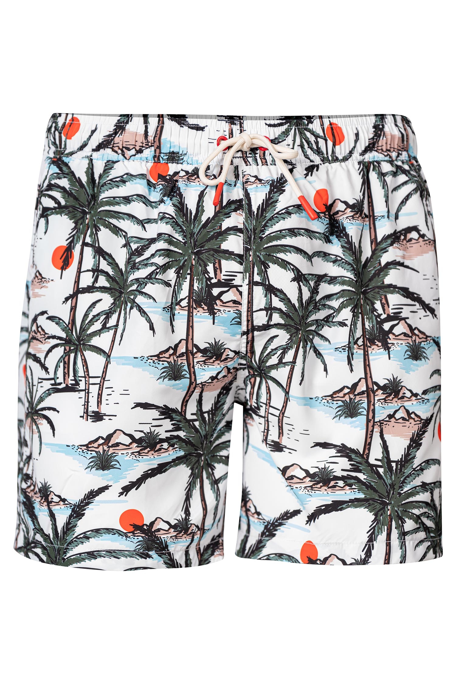 Short slim multicolor print  0