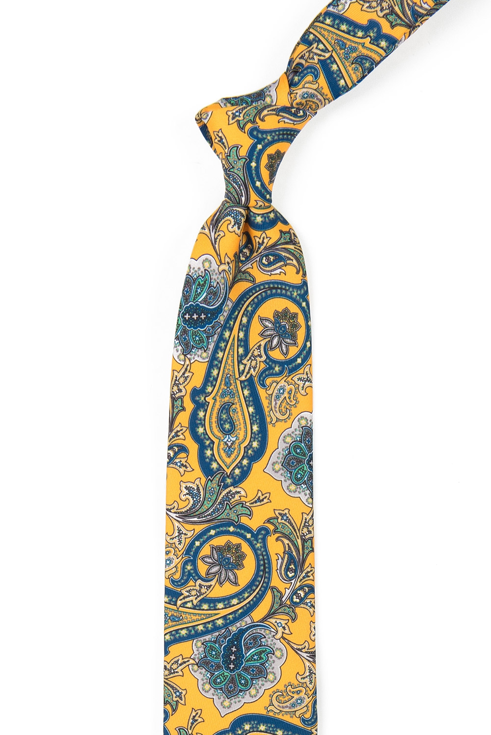 Cravata galbena print floral 1