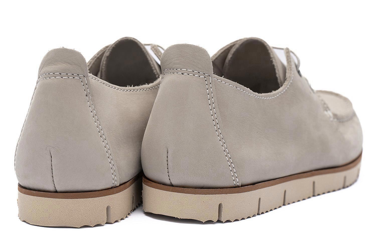 Grey nubuck leather shoes 2