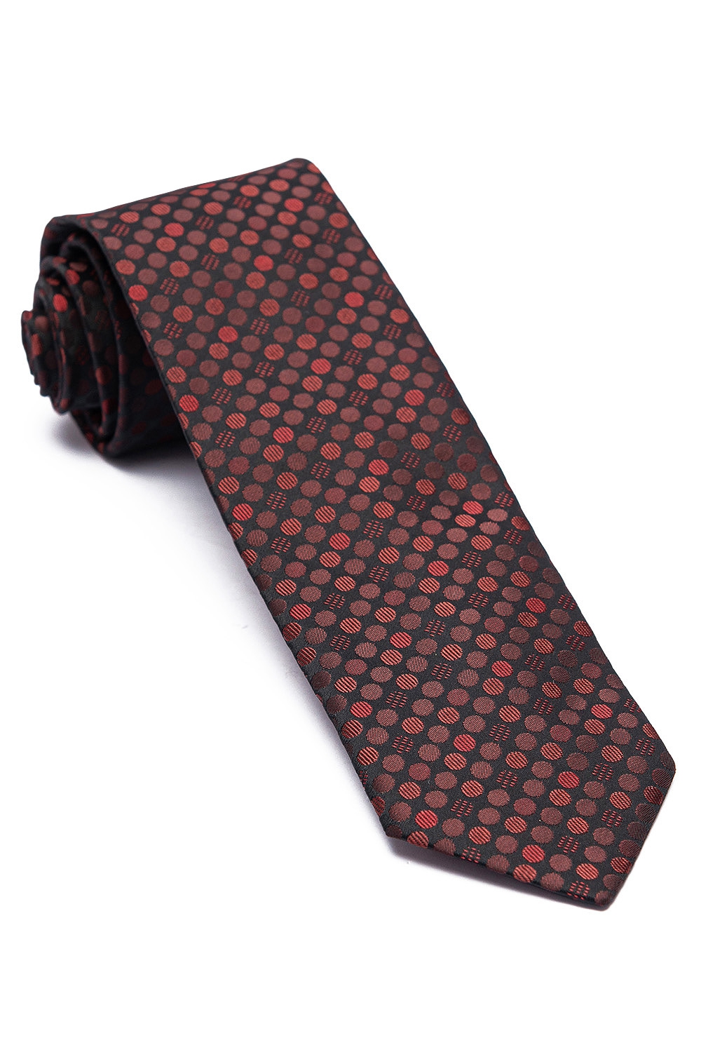 Cravata poliester tesut neagra print geometric 0