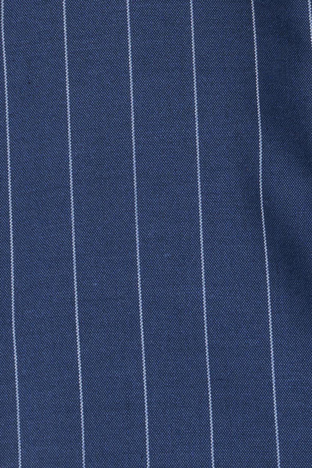 Costum slim albastru in dungi 3