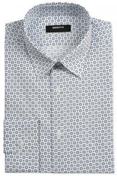 Superslim white floral shirt