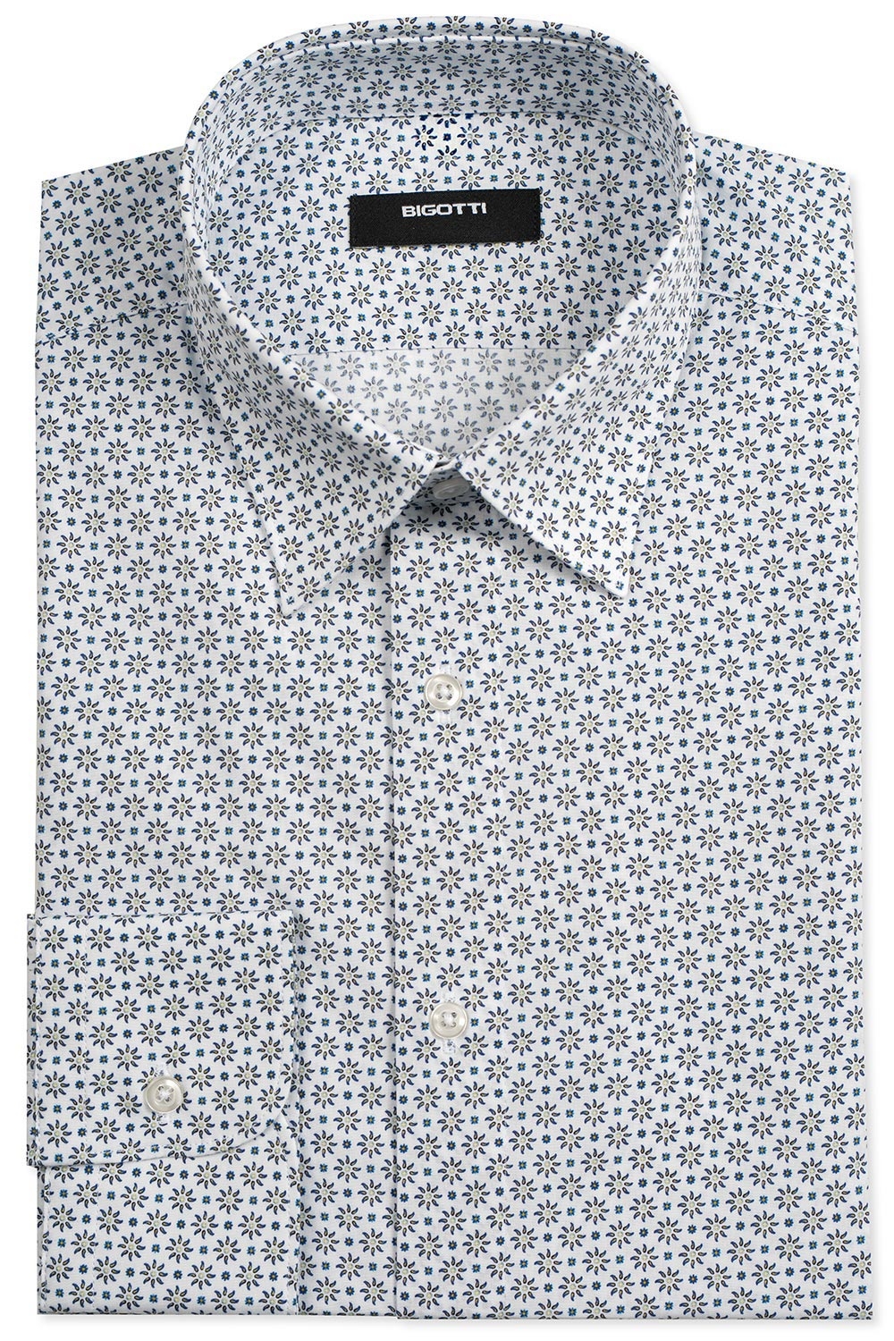 Superslim white floral shirt 0