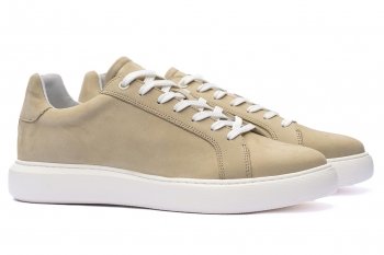 Sneakers bej piele naturala