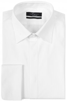 Camasa shaped alba cu plastron