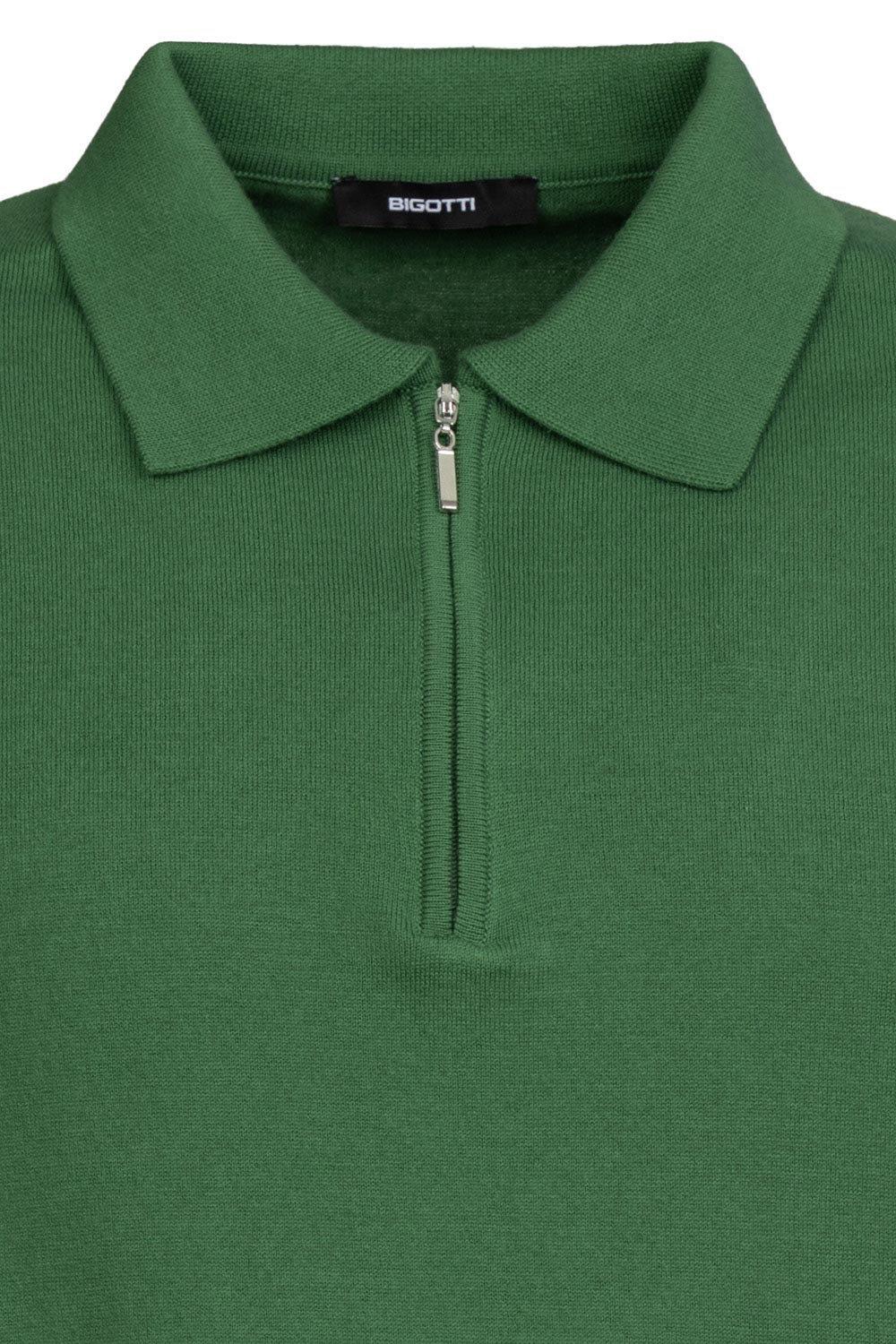 Tricou polo slim verde uni 2