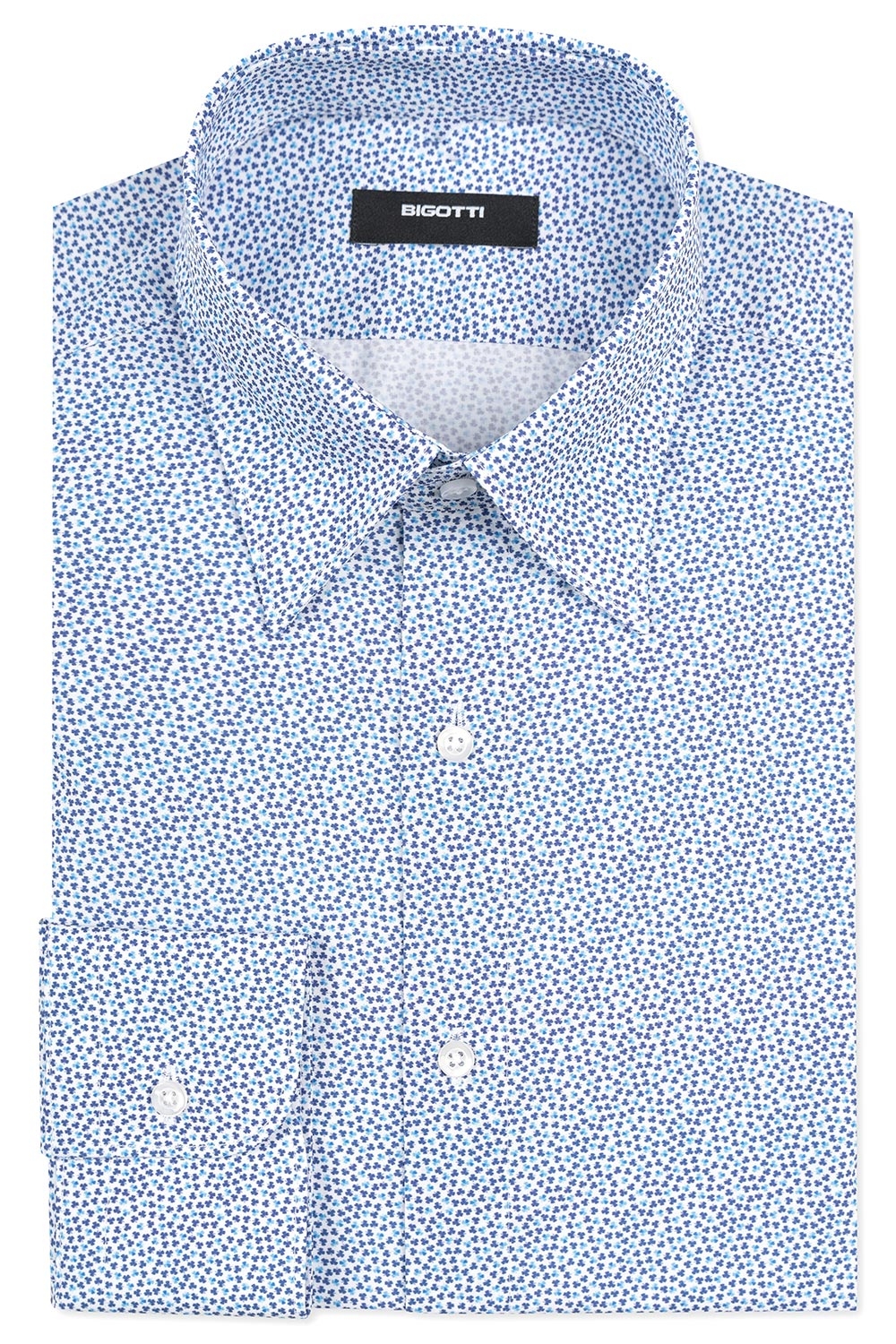 Camasa slim alba print floral 0