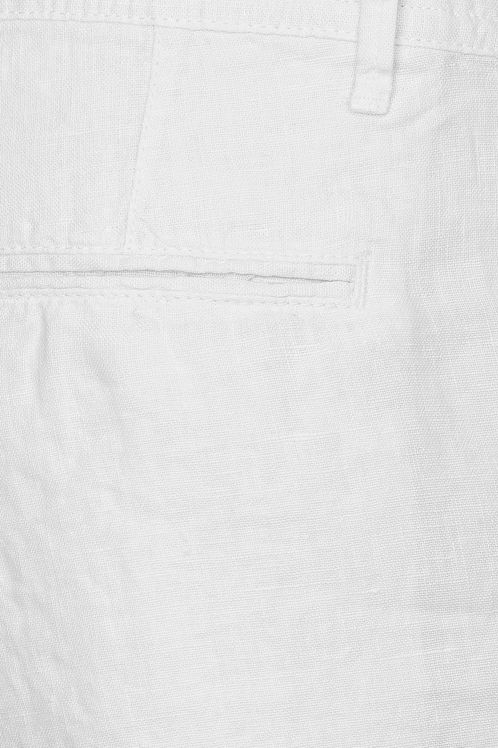 Pantaloni scurti slim din in albi uni 3