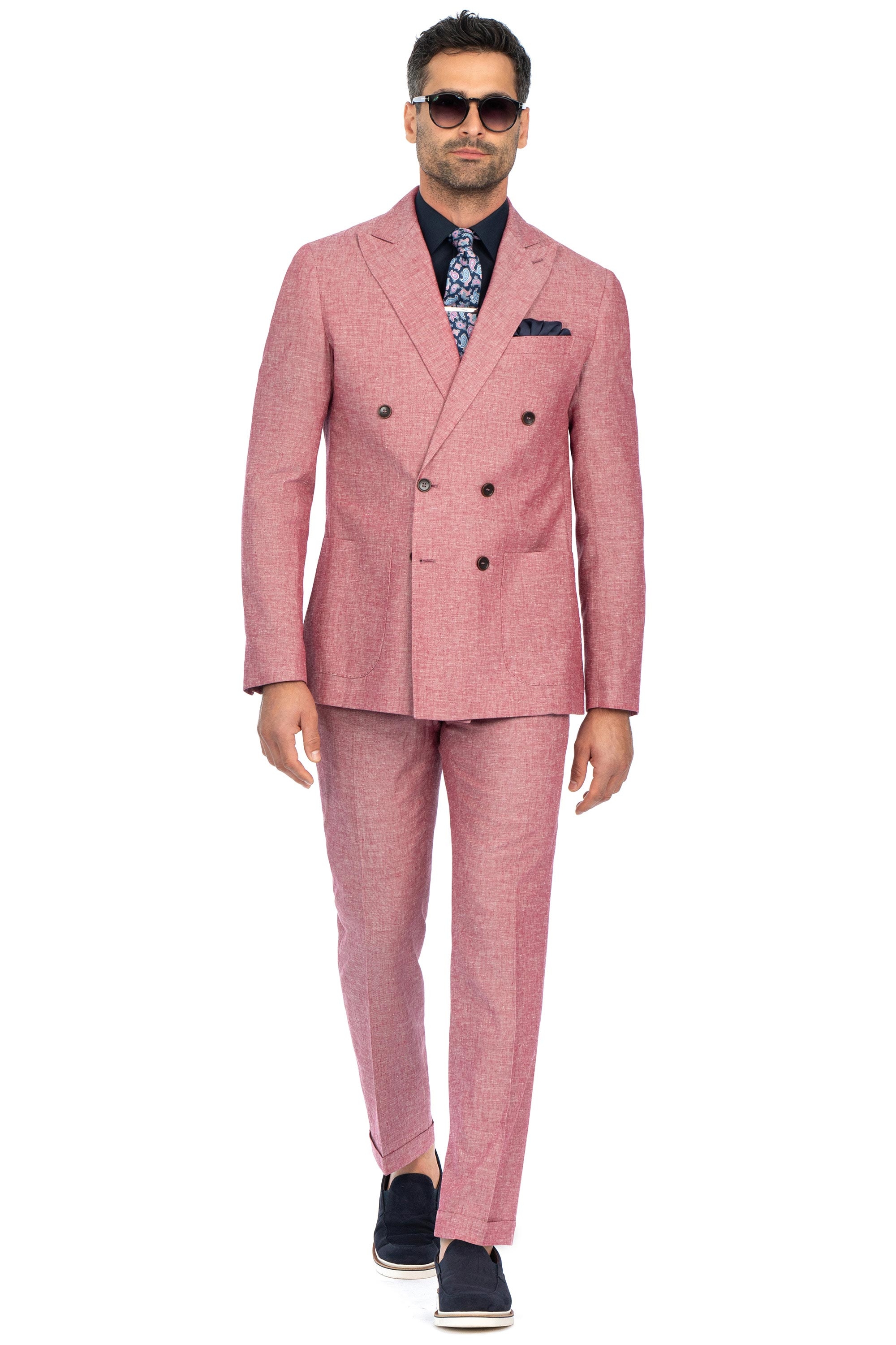 Costum slim corai uni 0