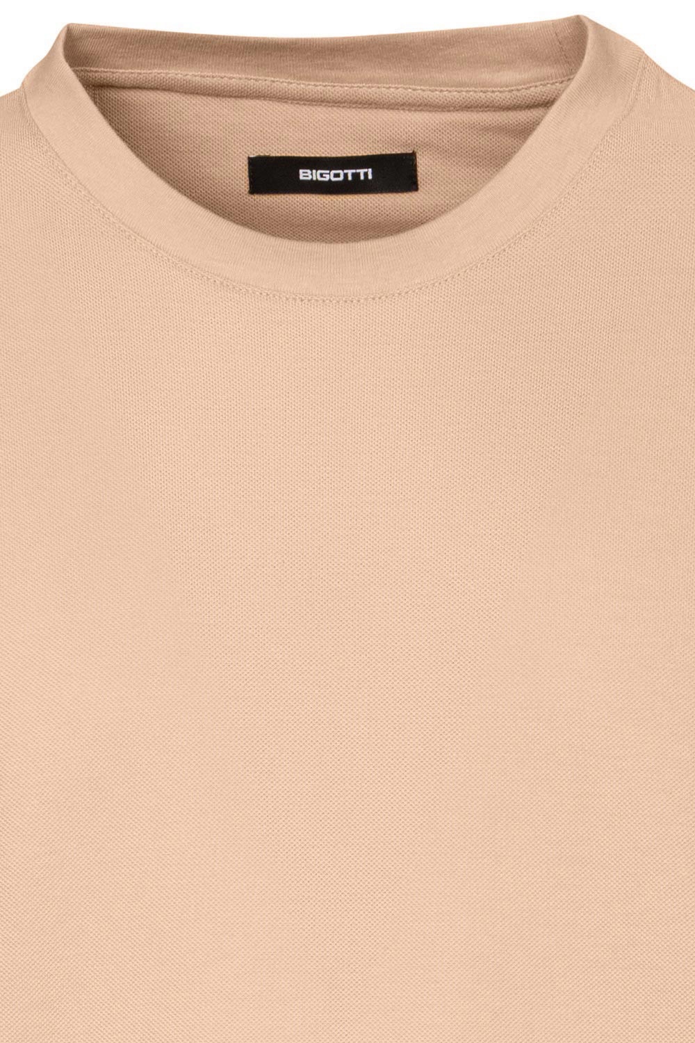 Tricou slim bej guler rotund 2