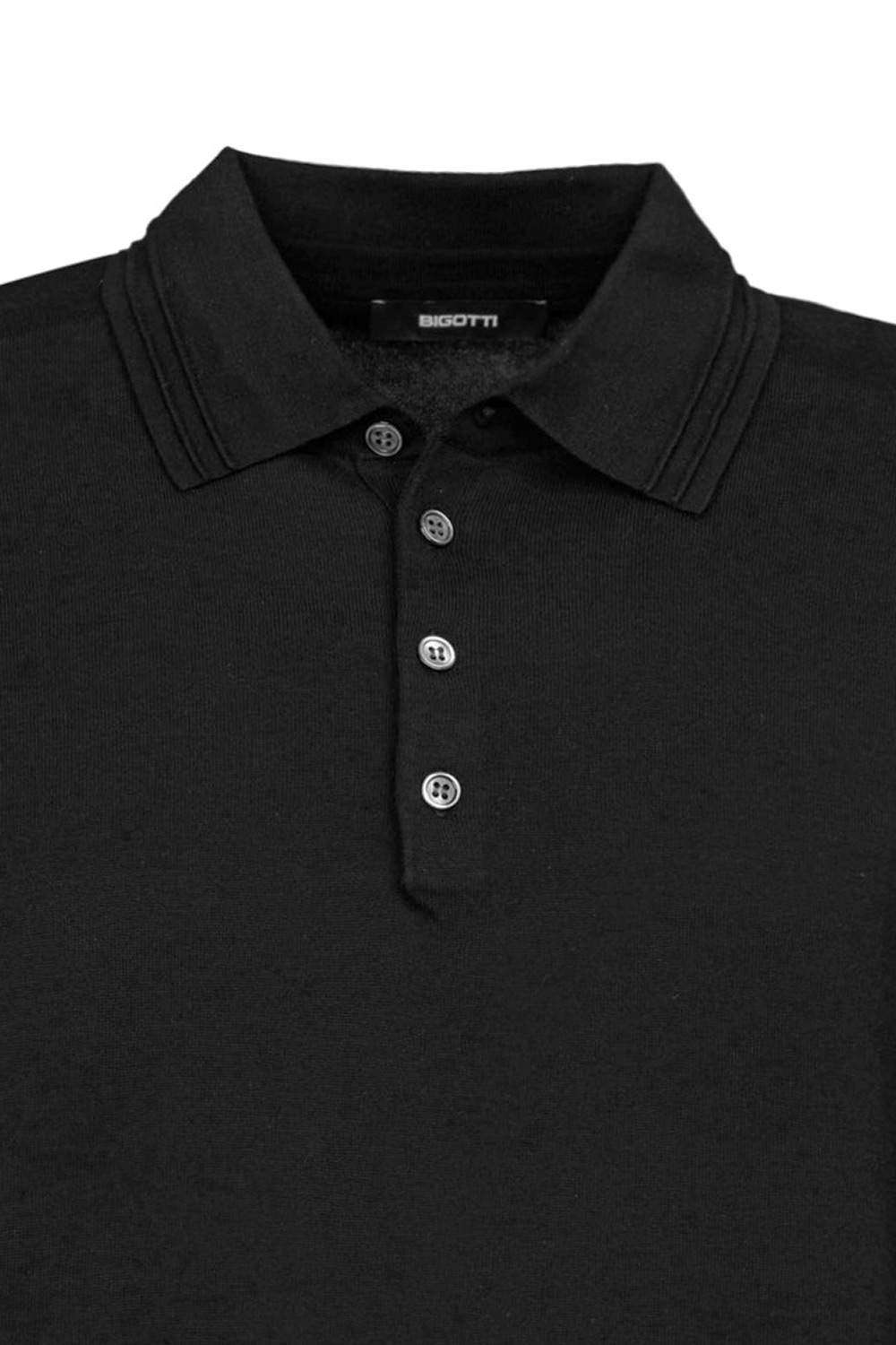 Tricou regular negru uni cu matase 2