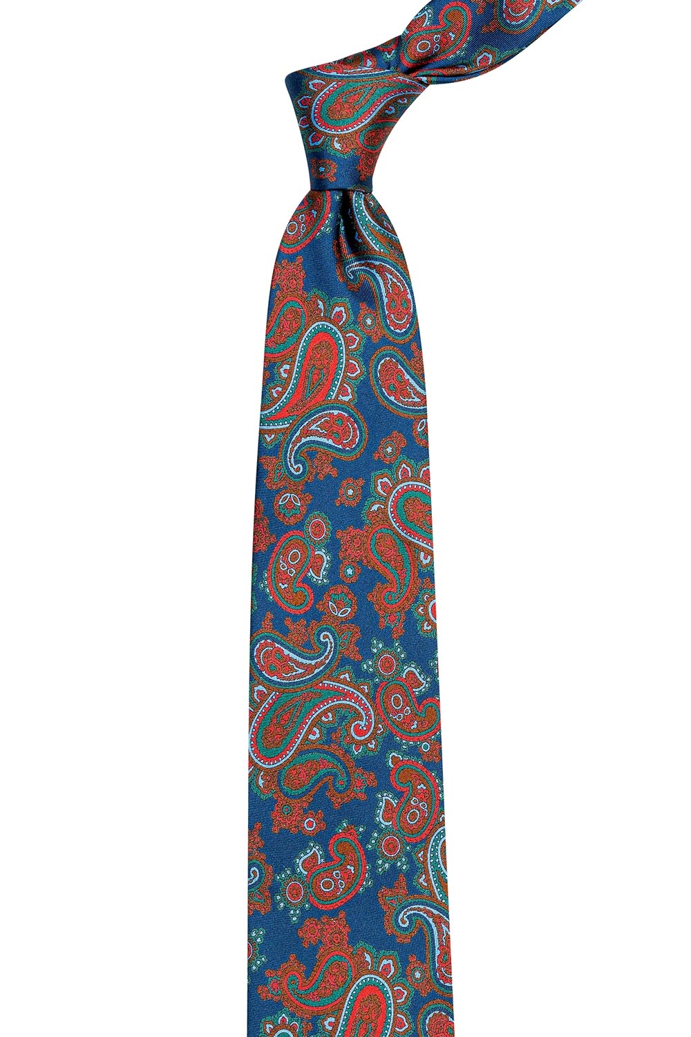 Cravata matase imprimata bleumarin print floral 1