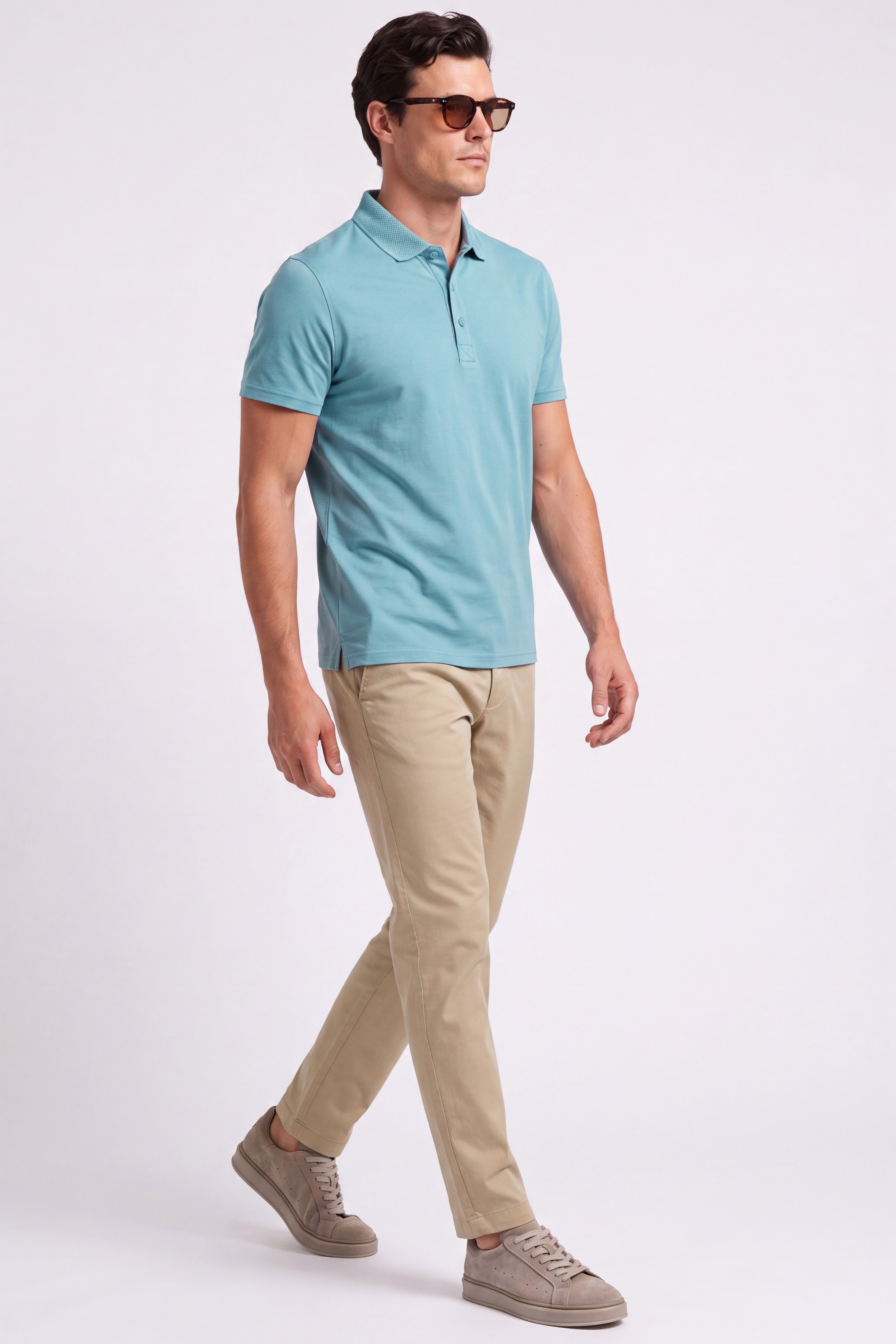 Blue plain t-shirt 3