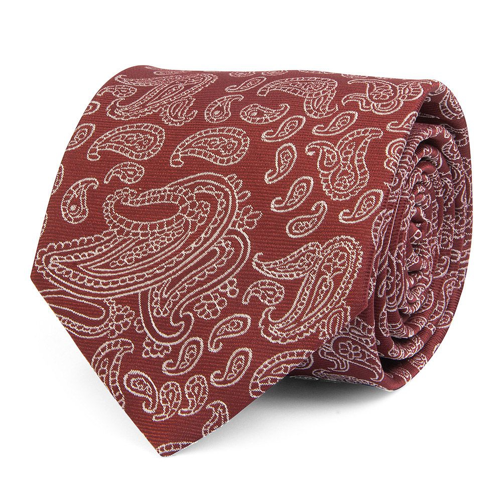 Cravata grena print paisley 2