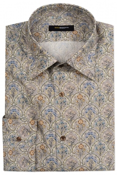 Camasa slim gri print floral