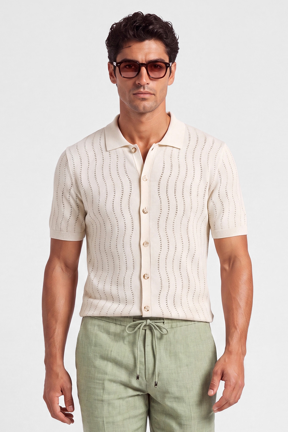 Tricou polo slim bej uni 0