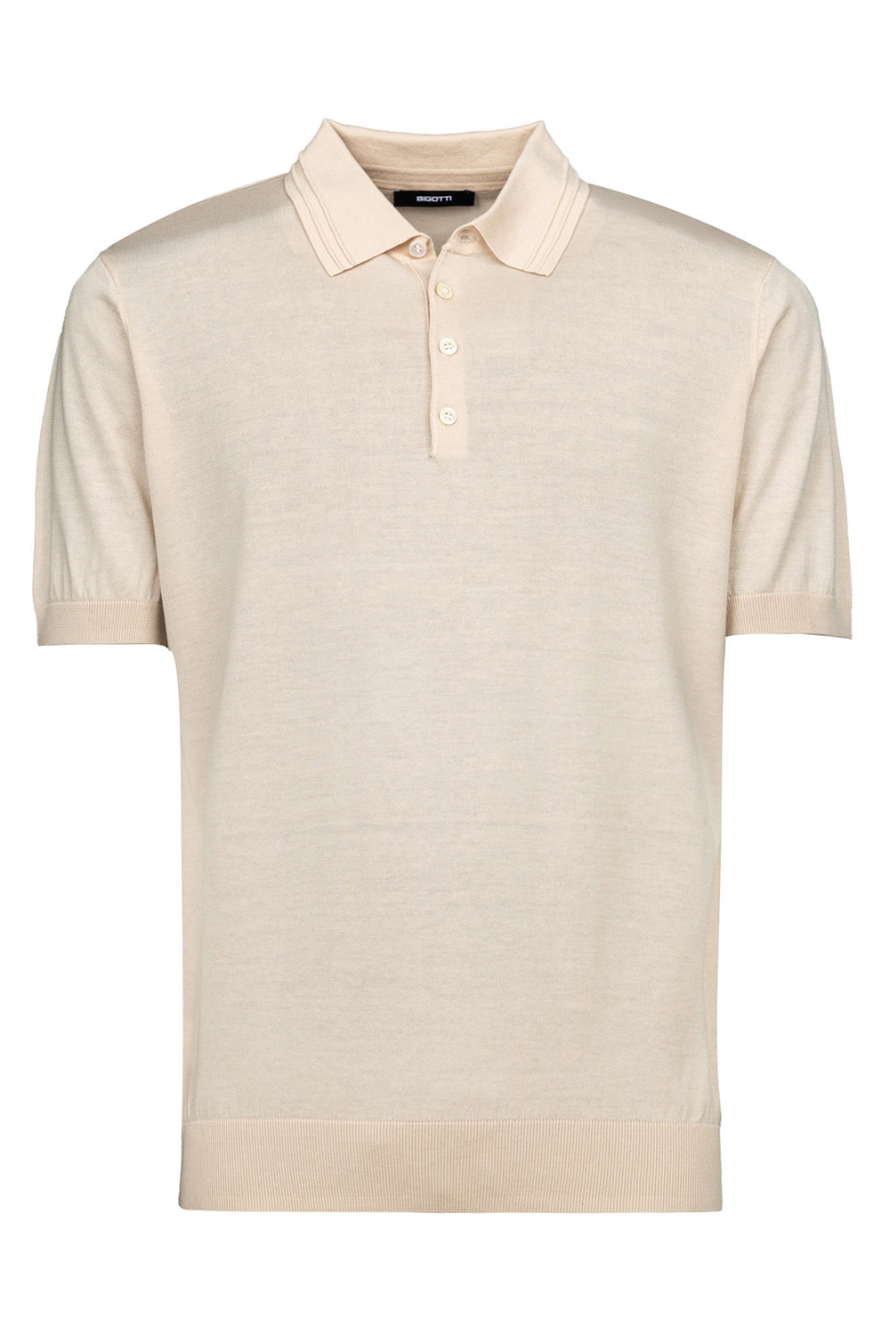 Tricou regular bej uni cu matase 1