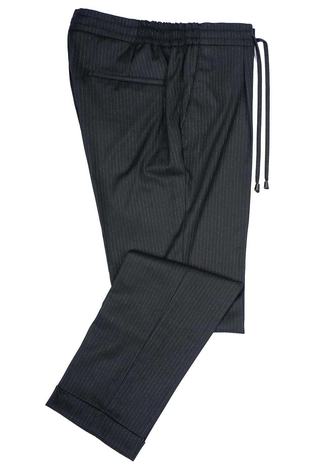Pantaloni slim bleumarin cu dungi 0