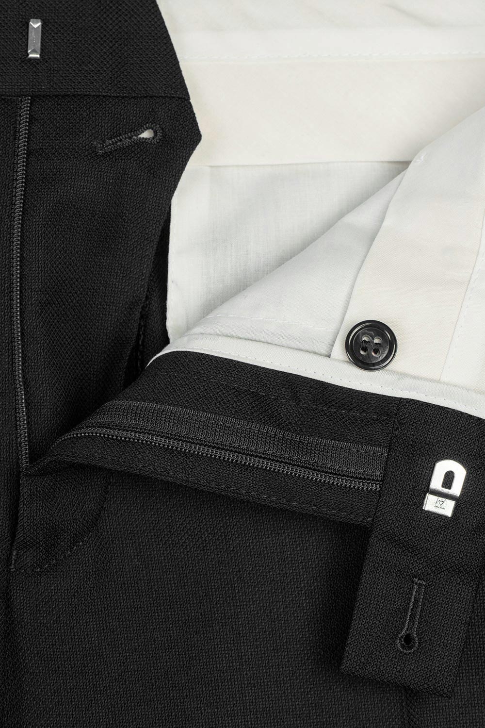 Pantaloni slim conti negri uni 1