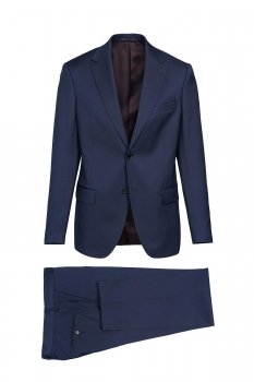 Costum slim conti albastru uni