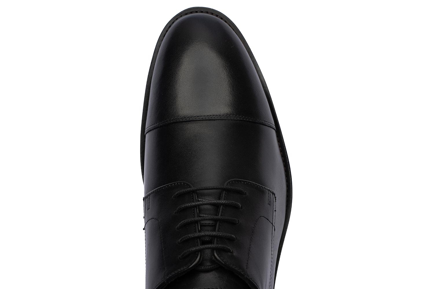 Black genuine leather shoes 3