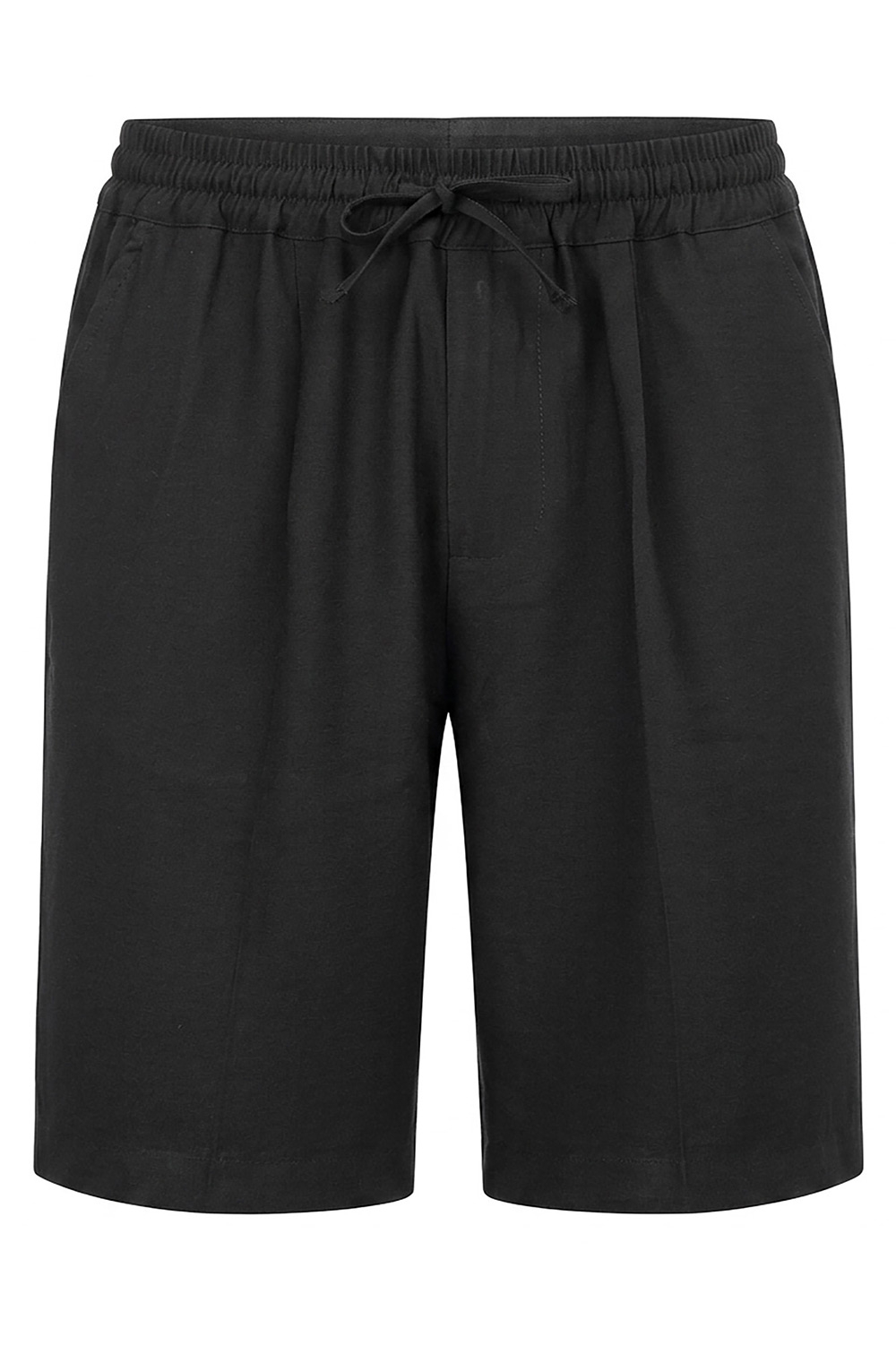 Pantaloni scurti slim negri uni 0