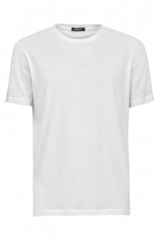 Tricou slim alb uni