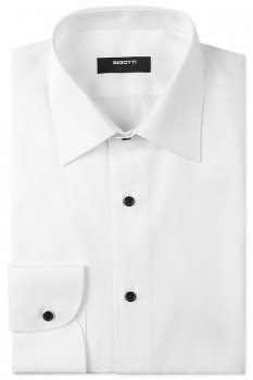 Slim body white plain shirt