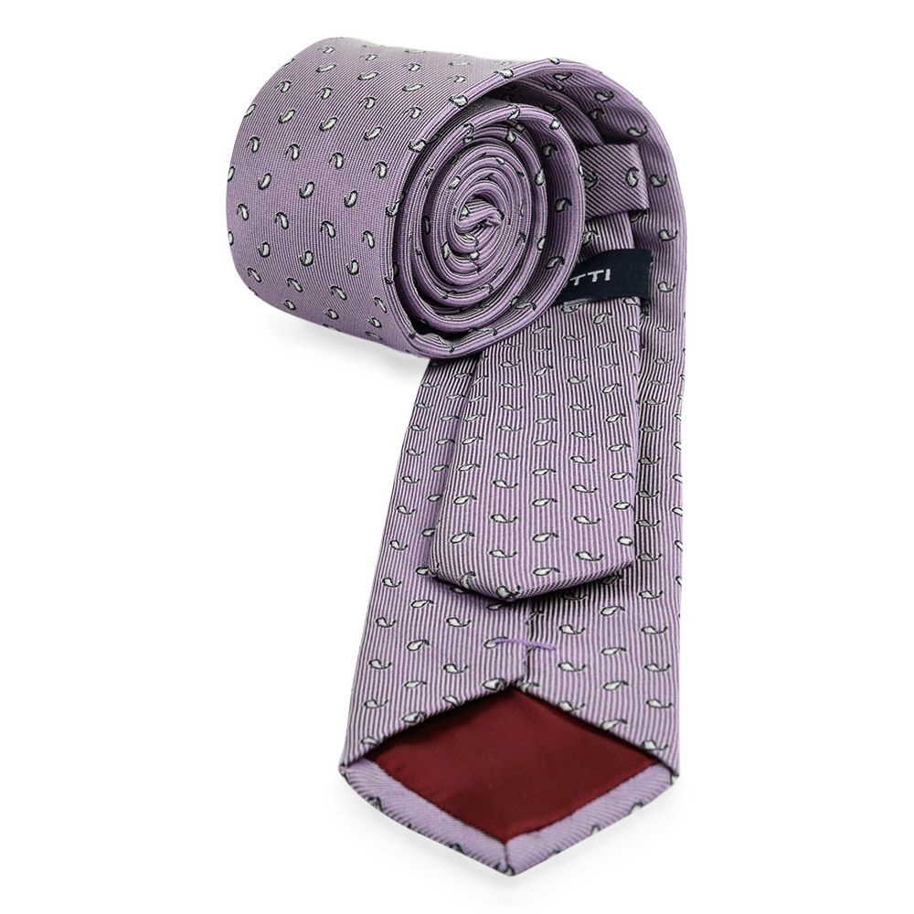 Cravata lila print paisley 2