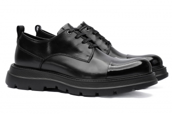 Pantofi negri piele naturala talpa extra light