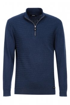 Slim body navy sweater