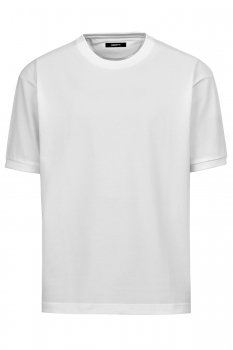 Tricou regular alb uni