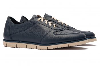 Sneakers albastri piele naturala