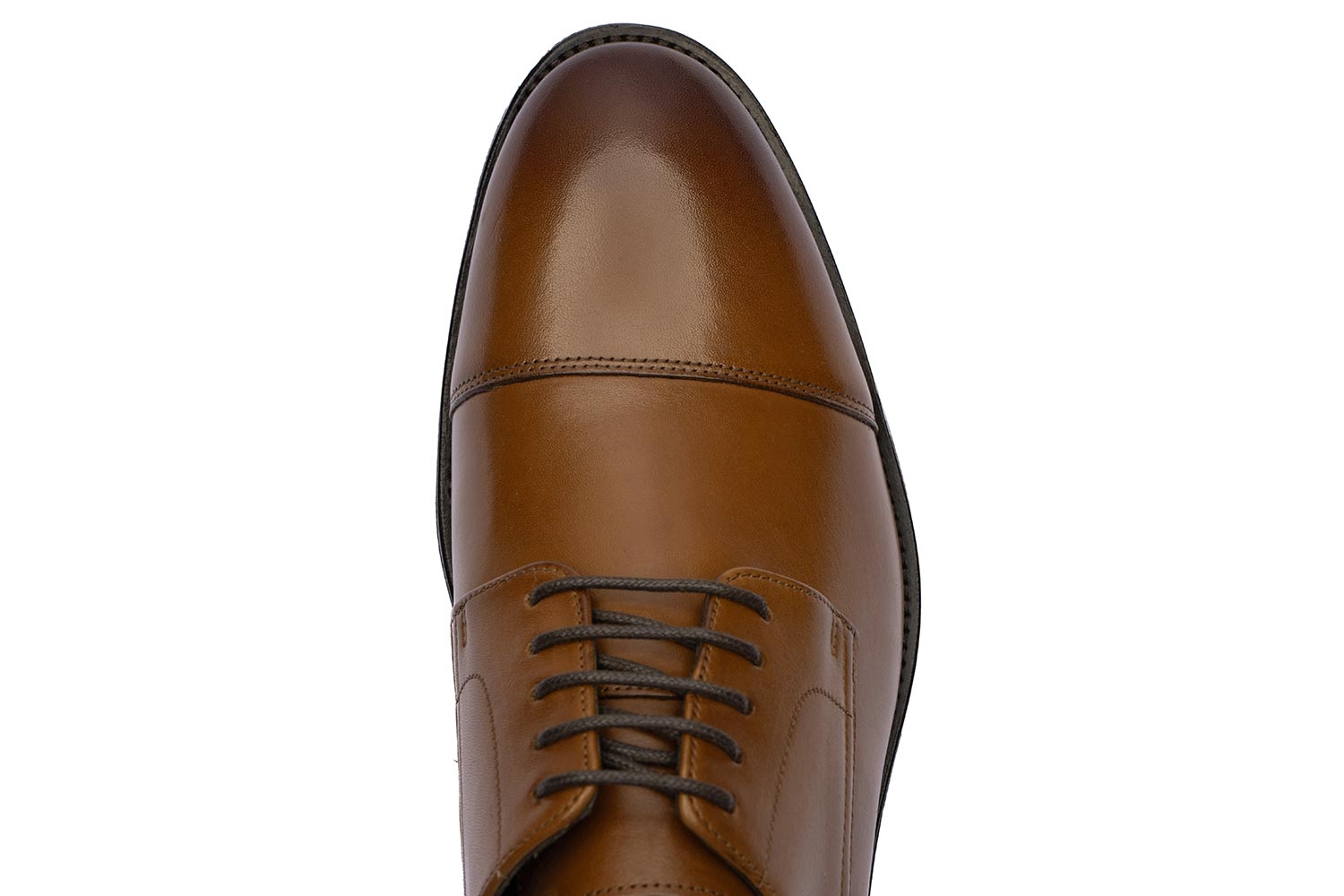 Brown genuine leather shoes 3