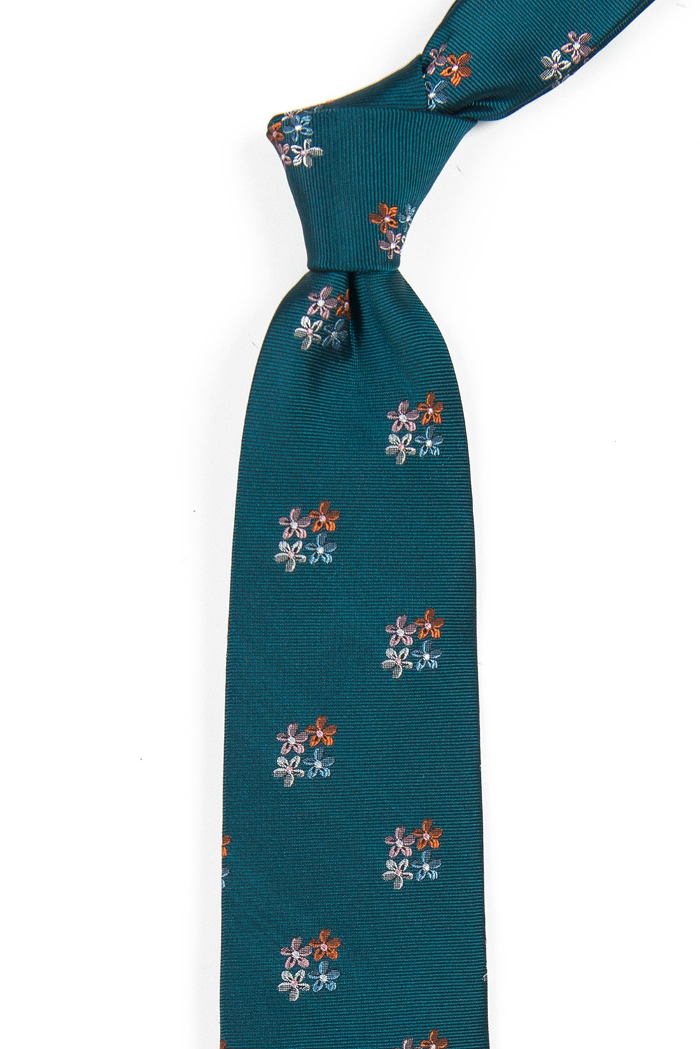 Cravata bleu print floral 1