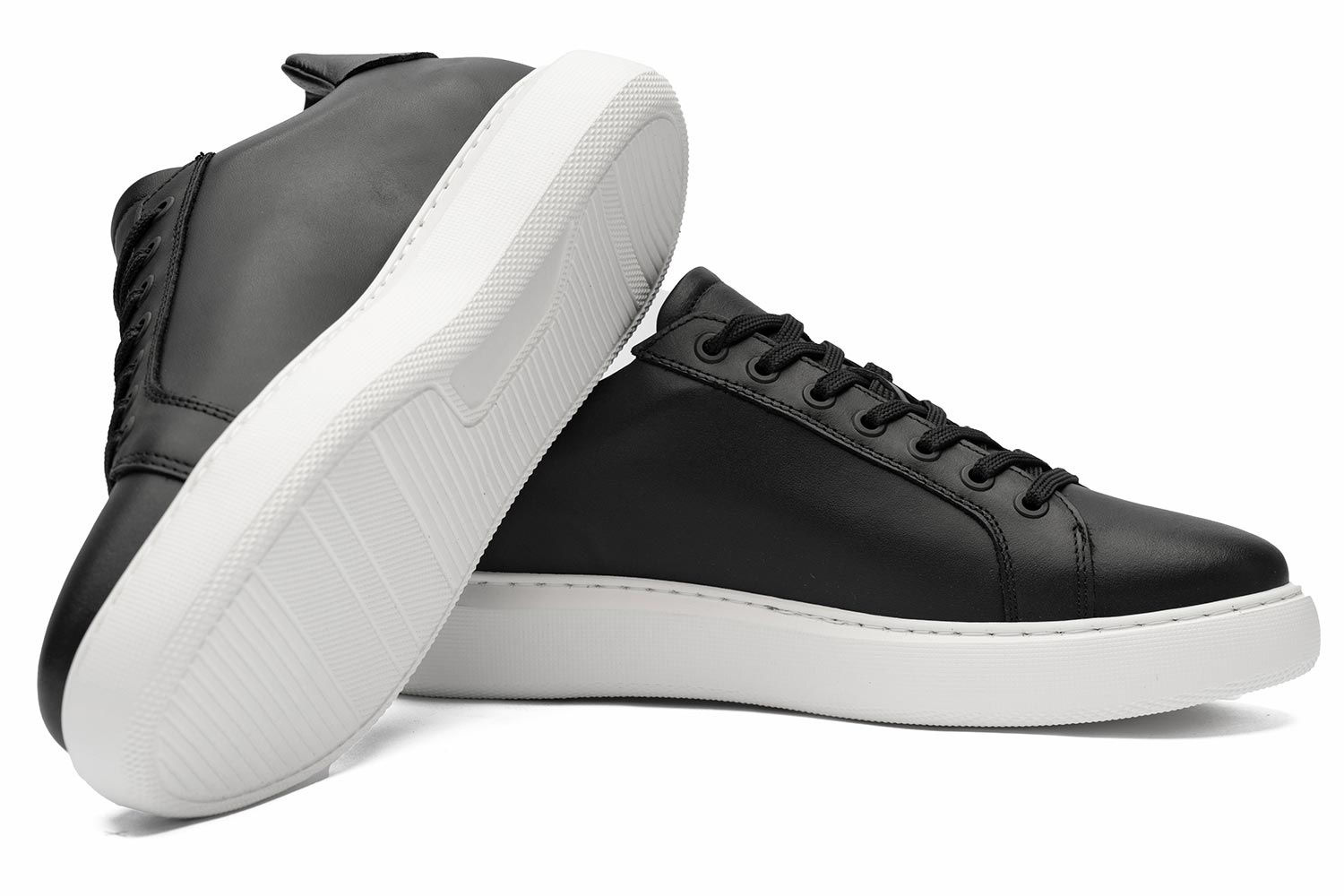 Black genuine leather shoes 1
