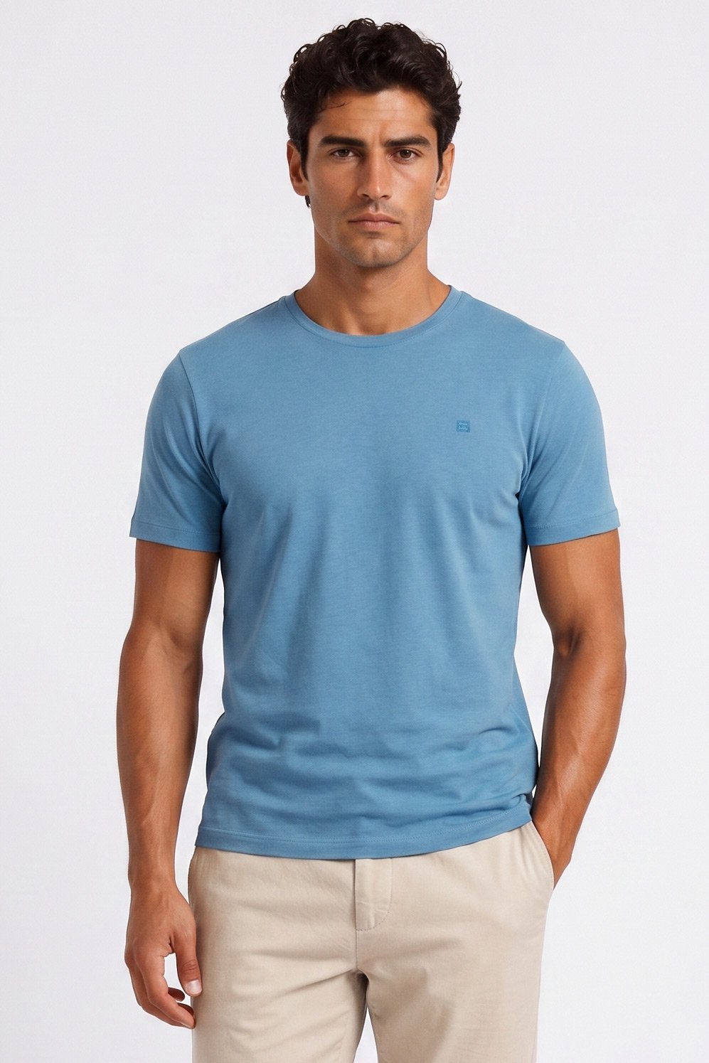 Blue plain t-shirt 0