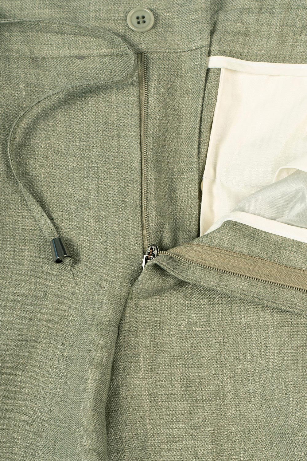 Slim body green plain trousers 2