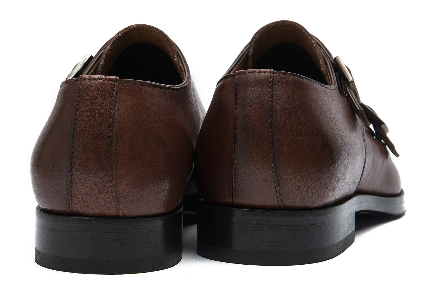Pantofi monk maro piele naturala 2