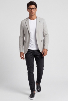 Slim body black plain trousers