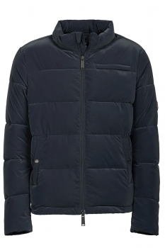 Geaca slim bleumarin uni