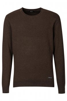 Slim body brown sweater