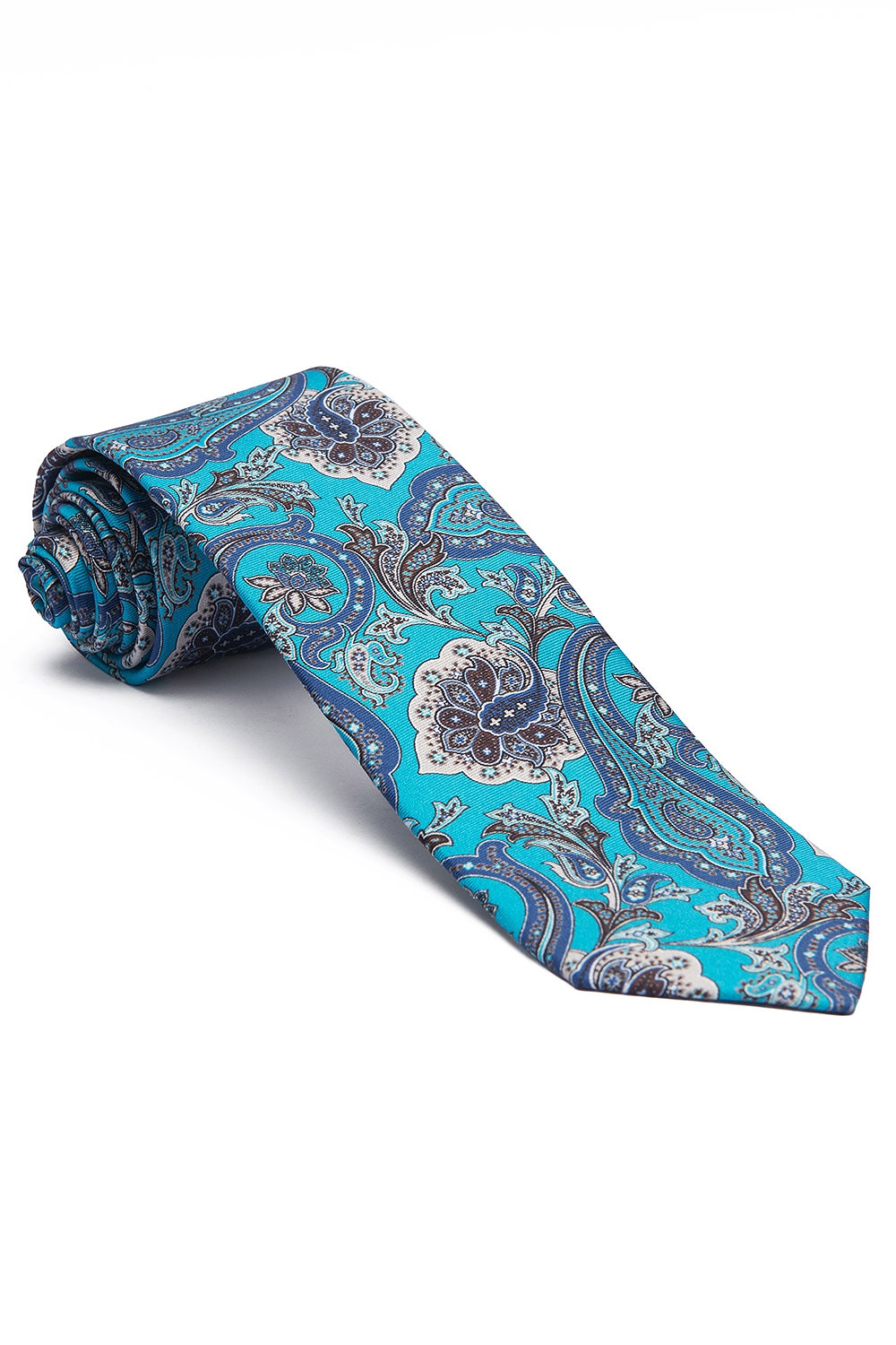 Cravata albastra print floral 0