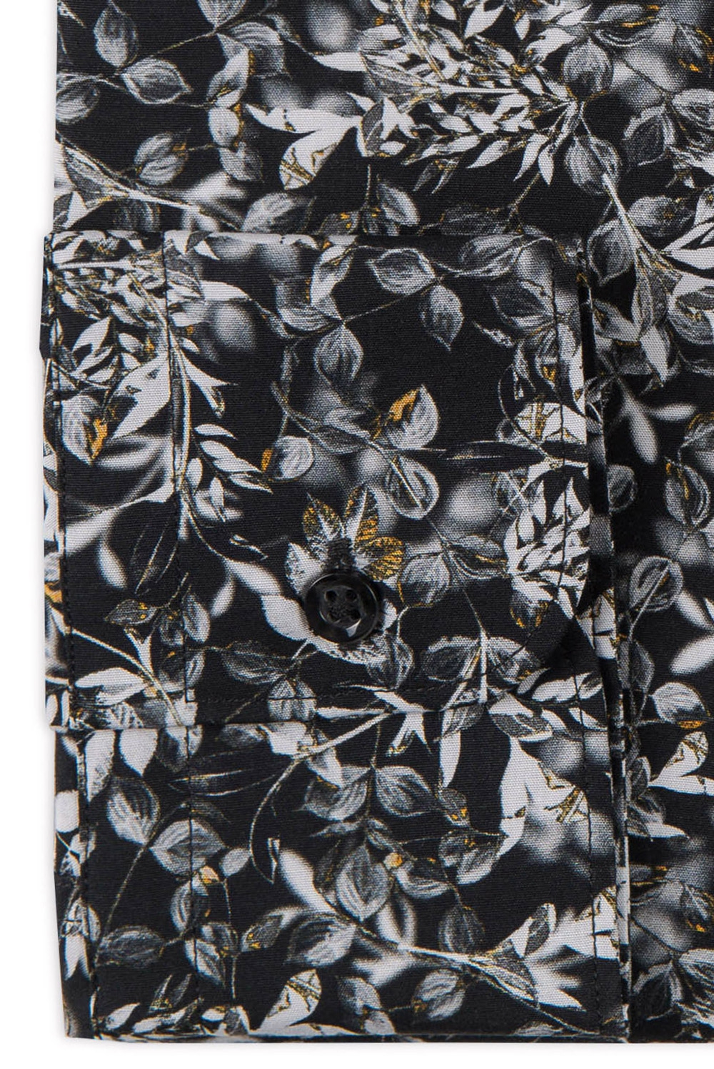 Camasa shaped neagra print floral 2