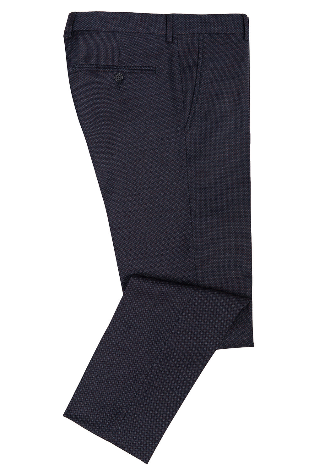 Pantaloni slim conti bleumarin print geometric 1