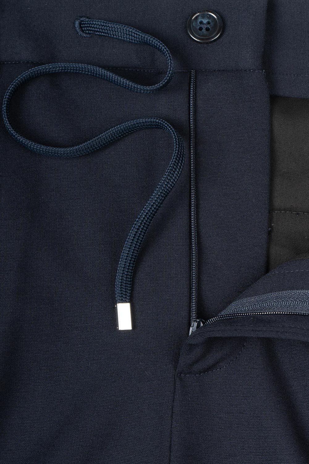 Pantaloni slim bleumarin uni 1