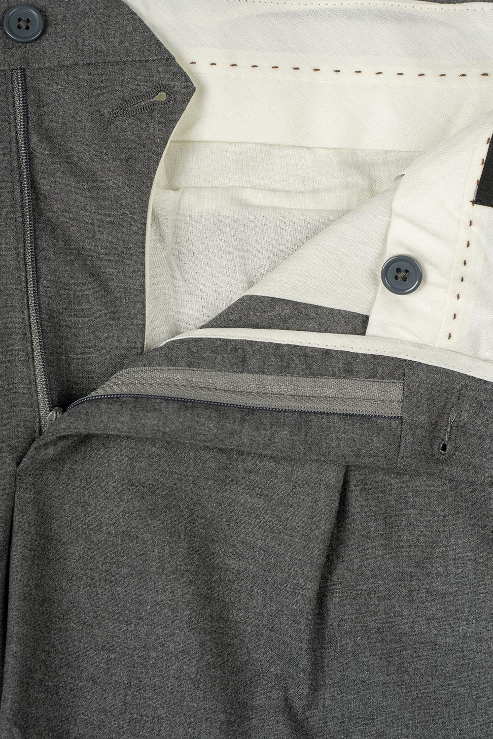 Pantaloni slim gri uni 1