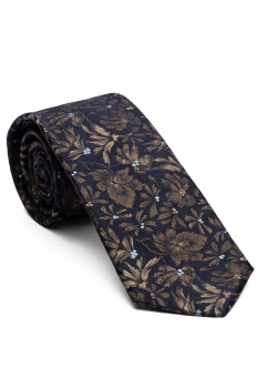 Matase tesuta navy floral