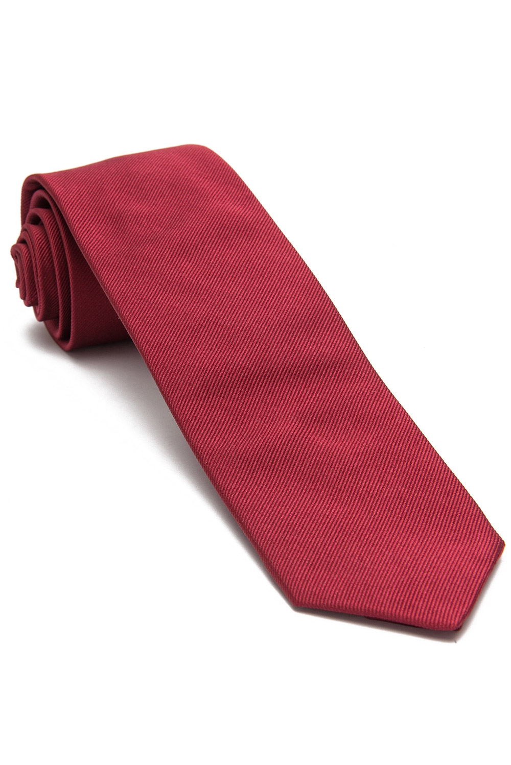 Cravata matase tesuta rosie uni 0